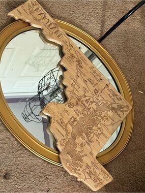 Wooden Maryland State Map Wall Art- Total Bamboo